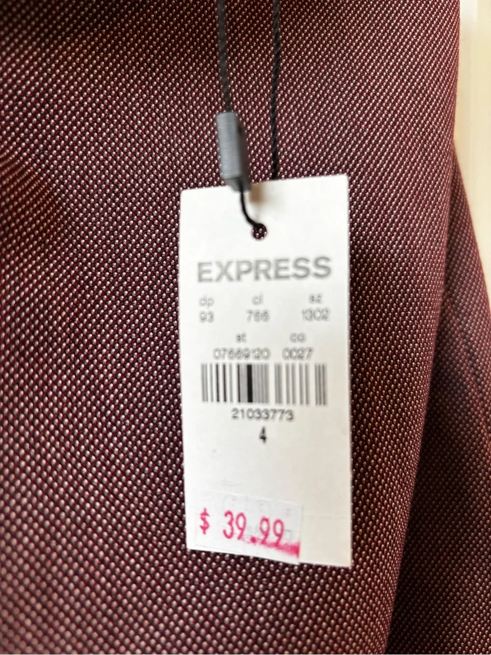 Express Women's Burgundy Pencil Skirt